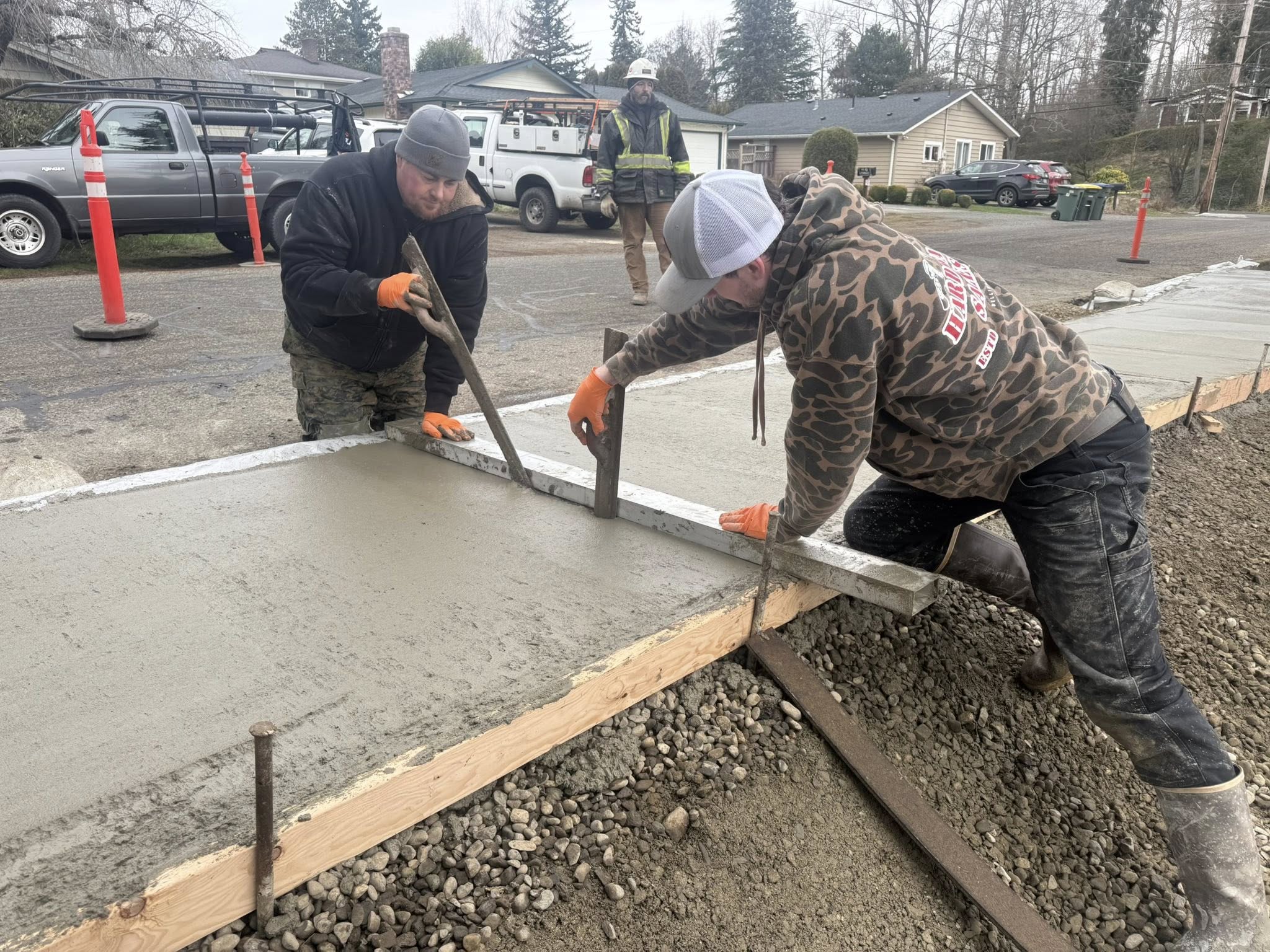 Finished sidewalk section